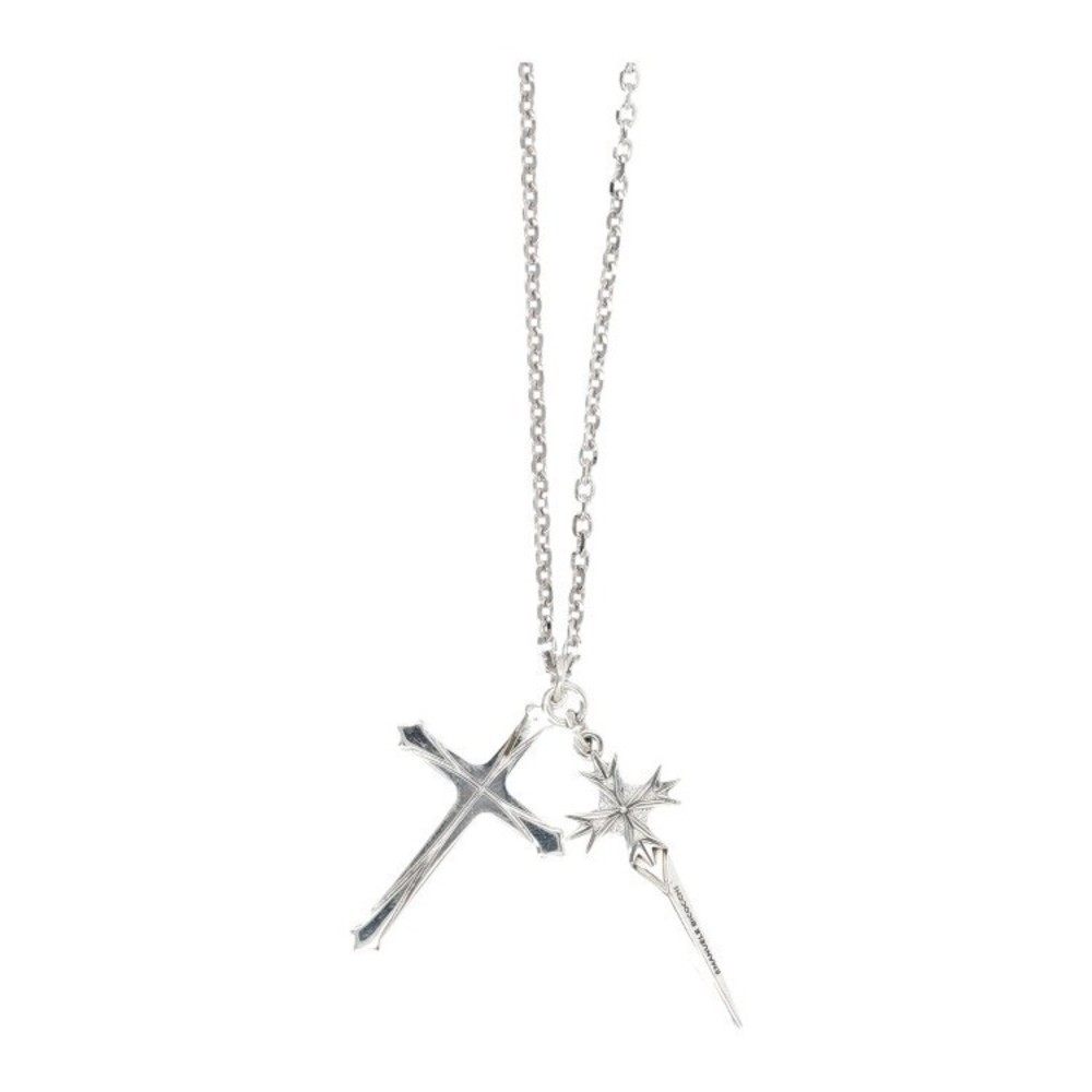 Emanuele Bicocchi Intricate Sterling Silver Pugnale And Cross Necklace - NWT - Picture 2 of 2